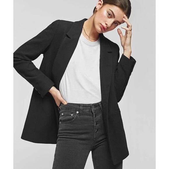 NWT Anine Bing Madeleine double-breasted blazer Size L - Picture 3 of 14